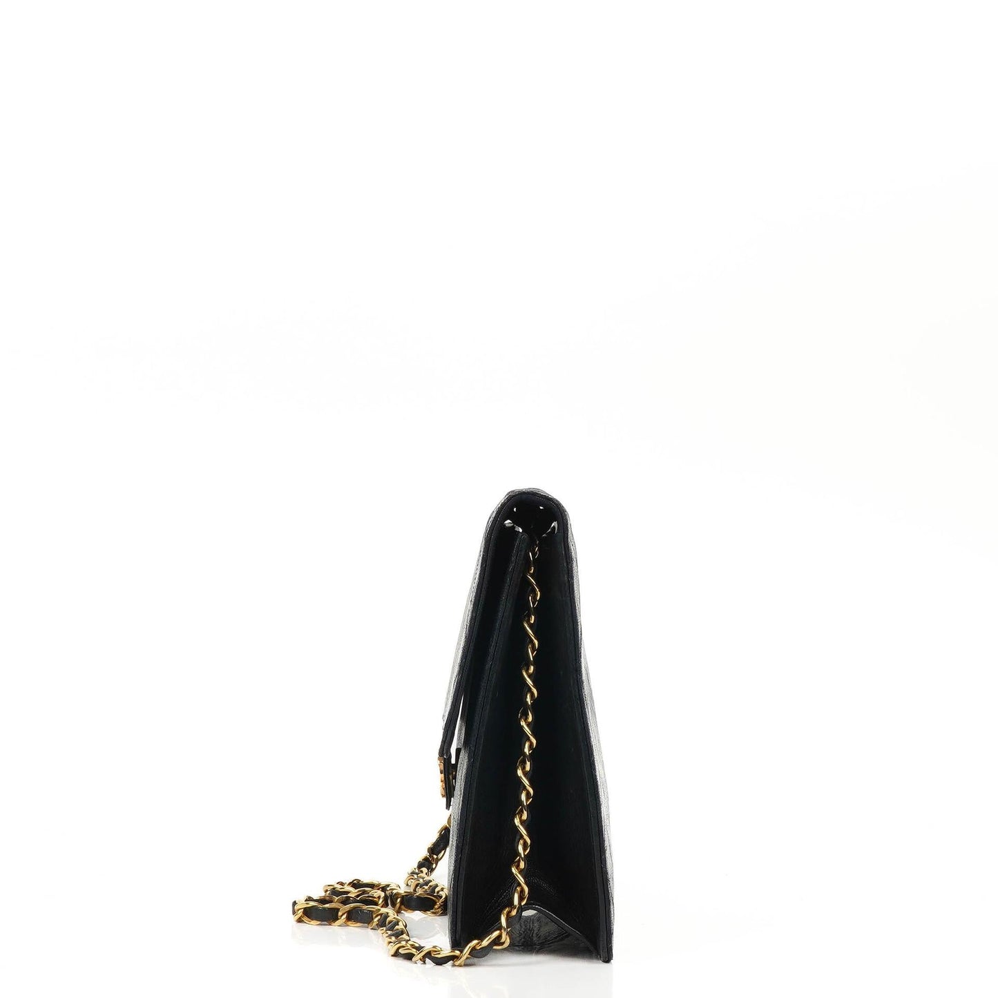 Chanel Medium Classic Navy Quilted Lambskin Single Flap Bag With 24K Gold-Plated Hardware