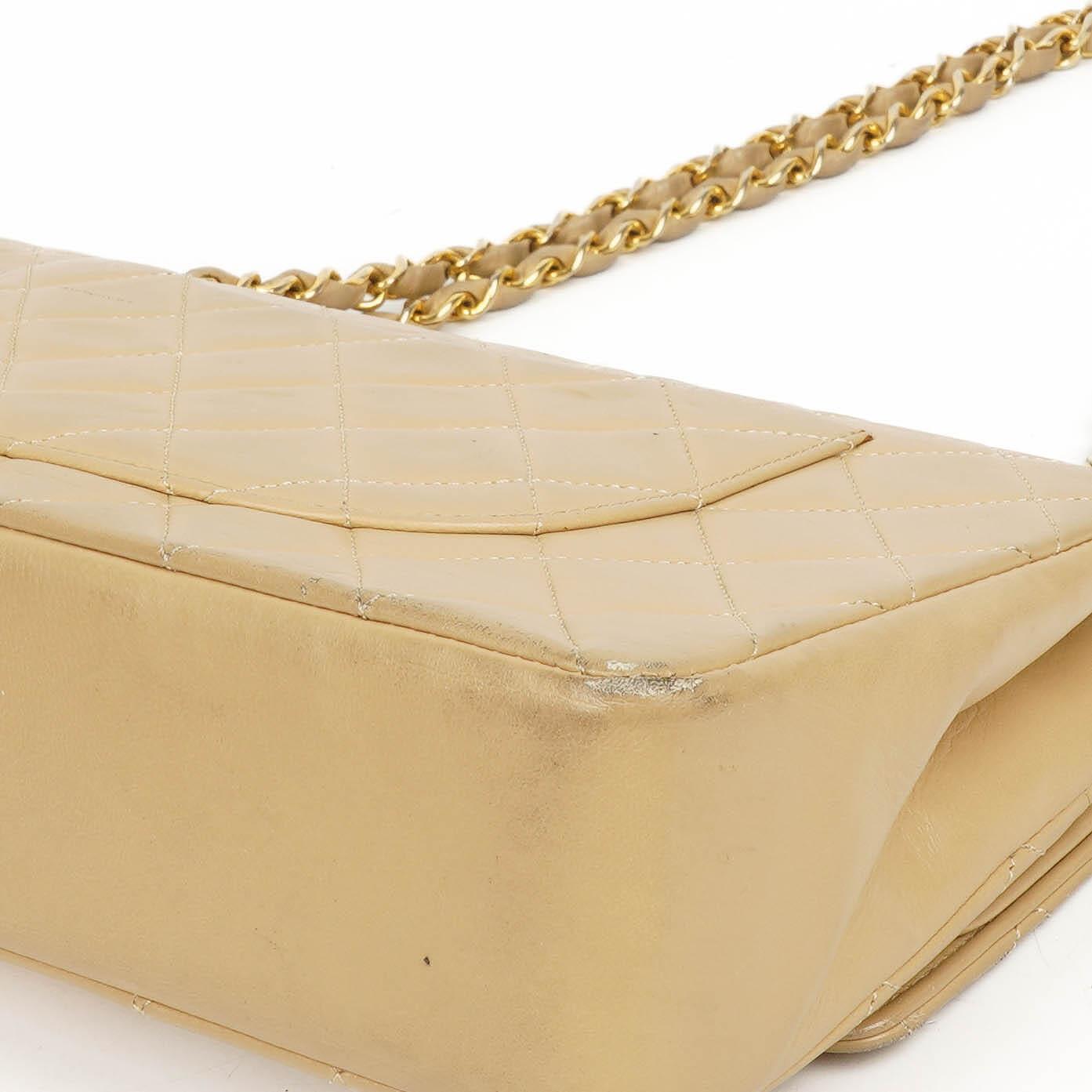 Chanel Medium Classic Quilted Lambskin Double Flap Bag With 24K Gold-Plated Hardware