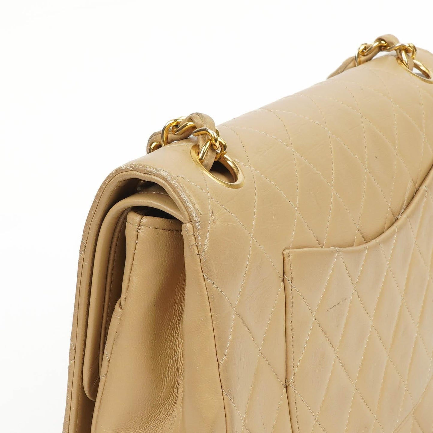Chanel Medium Classic Quilted Lambskin Double Flap Bag With 24K Gold-Plated Hardware