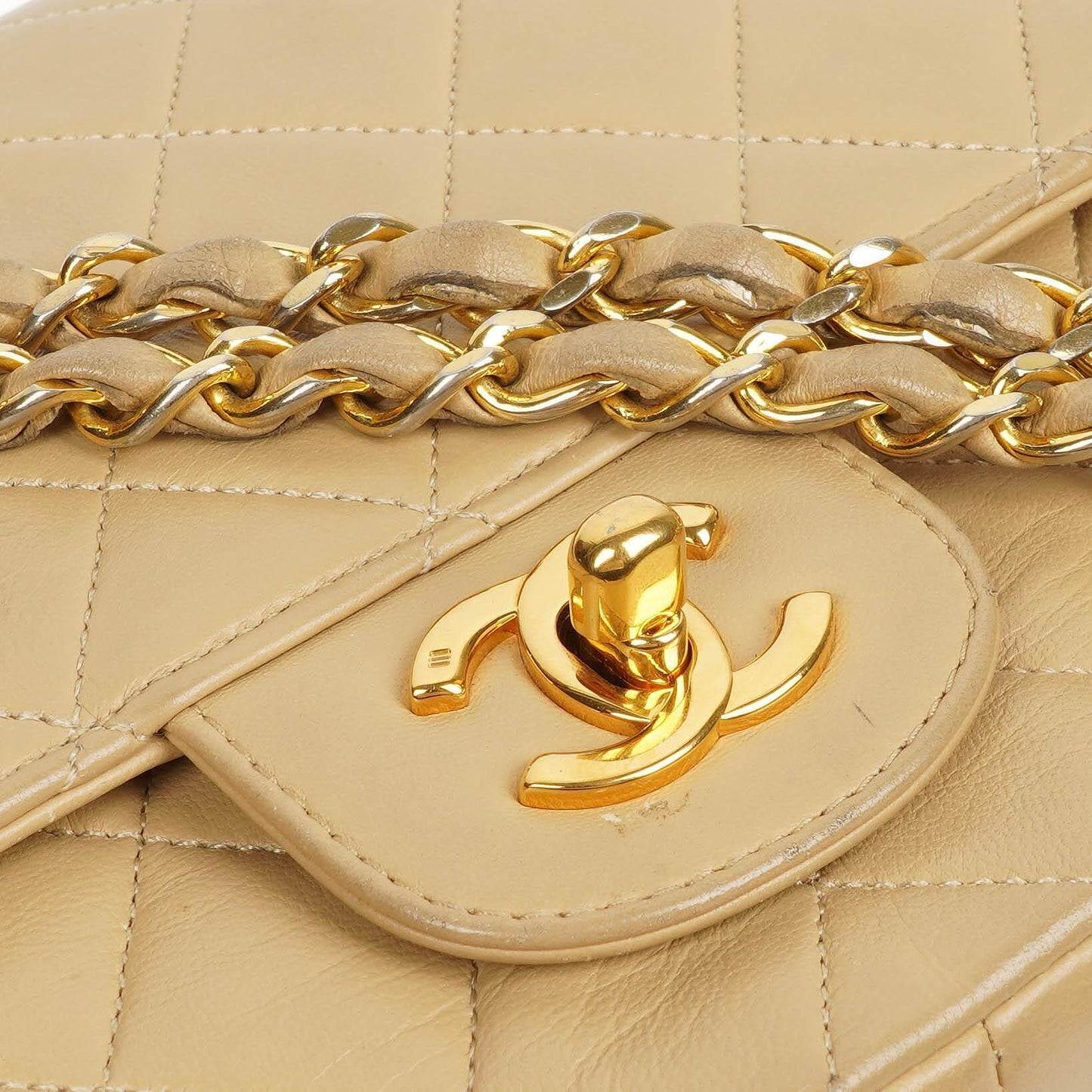Chanel Medium Classic Quilted Lambskin Double Flap Bag With 24K Gold-Plated Hardware