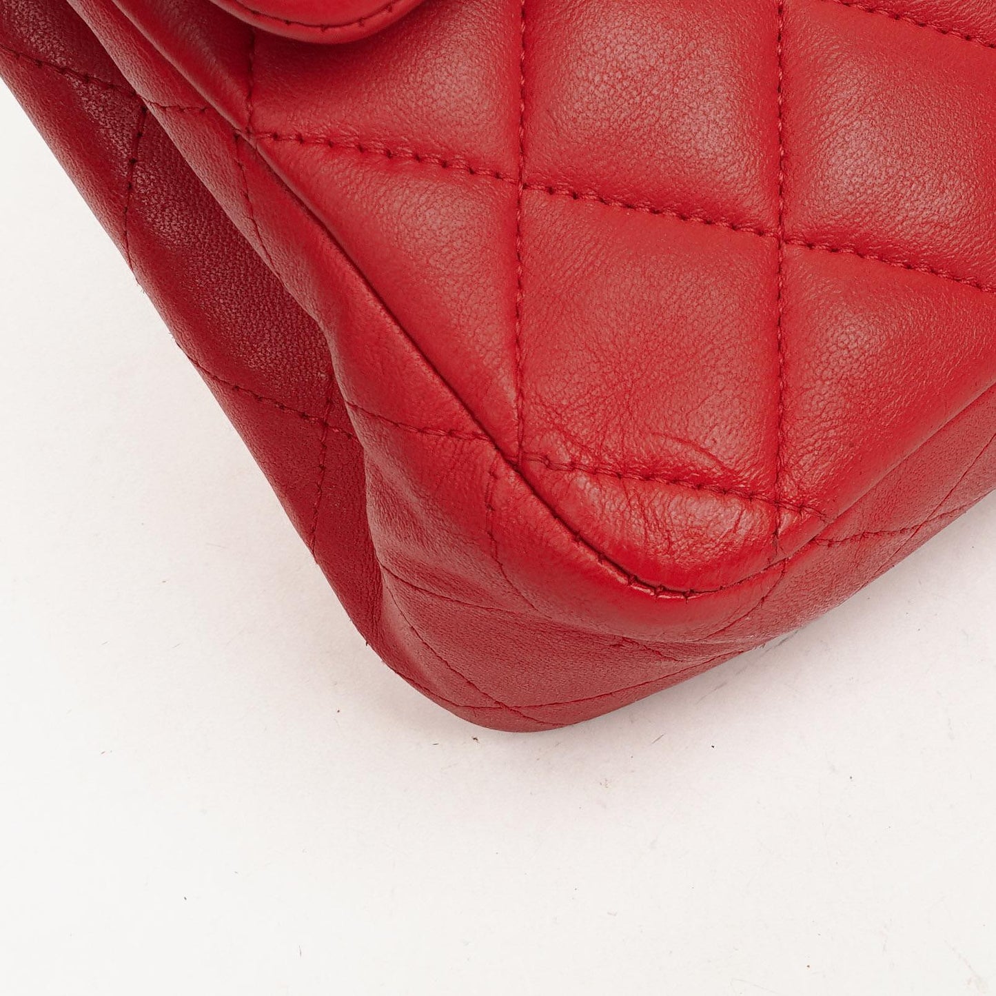 Chanel Medium Classic Red Quilted Leather Double Flap Bag With Gold-Tone Hardware