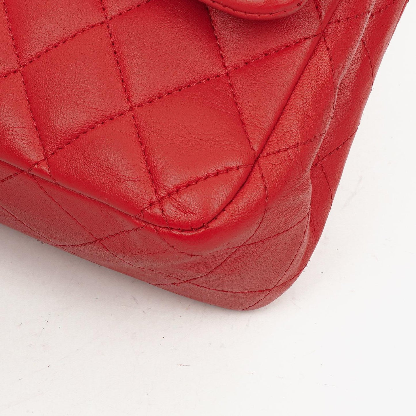 Chanel Medium Classic Red Quilted Leather Double Flap Bag With Gold-Tone Hardware