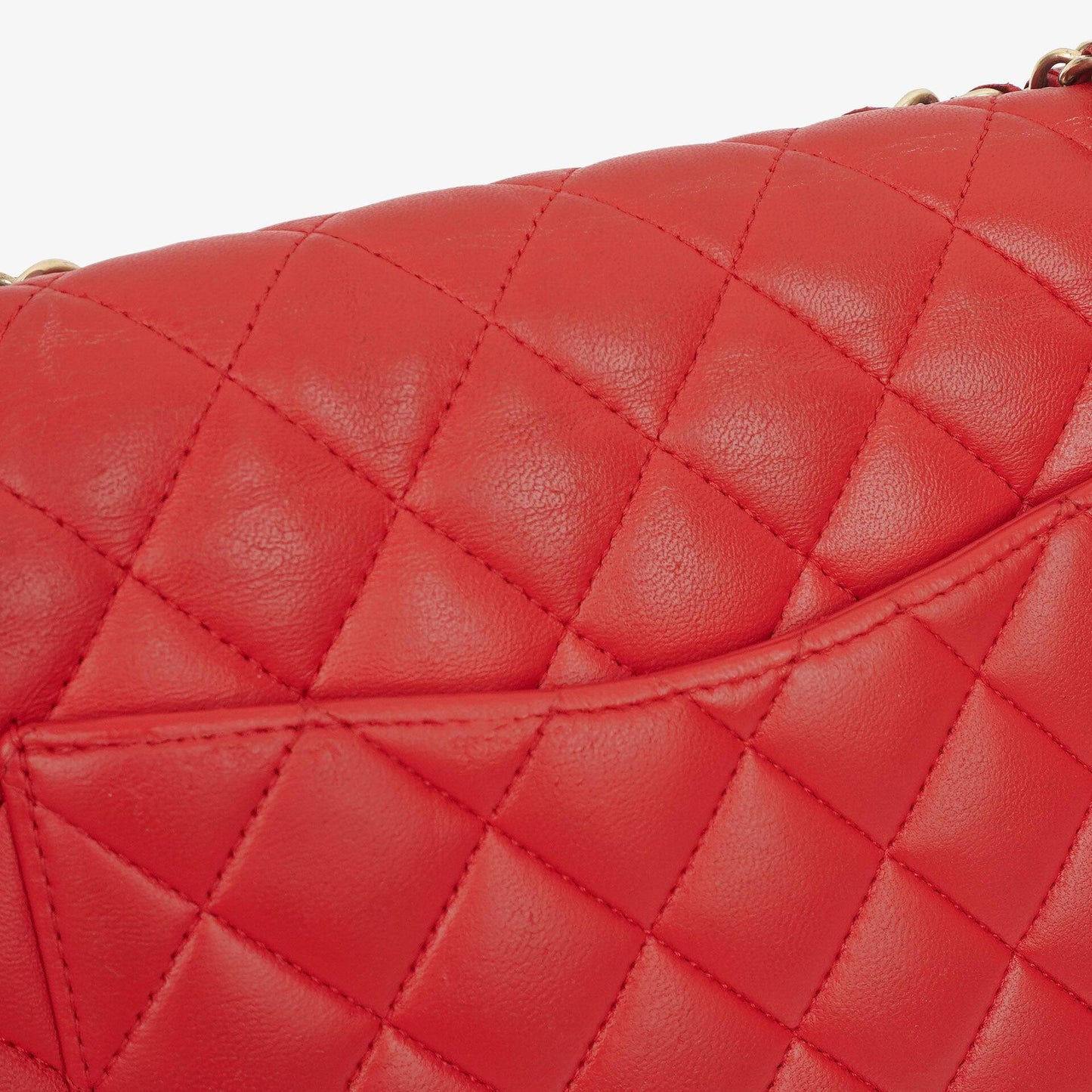 Chanel Medium Classic Red Quilted Leather Double Flap Bag With Gold-Tone Hardware
