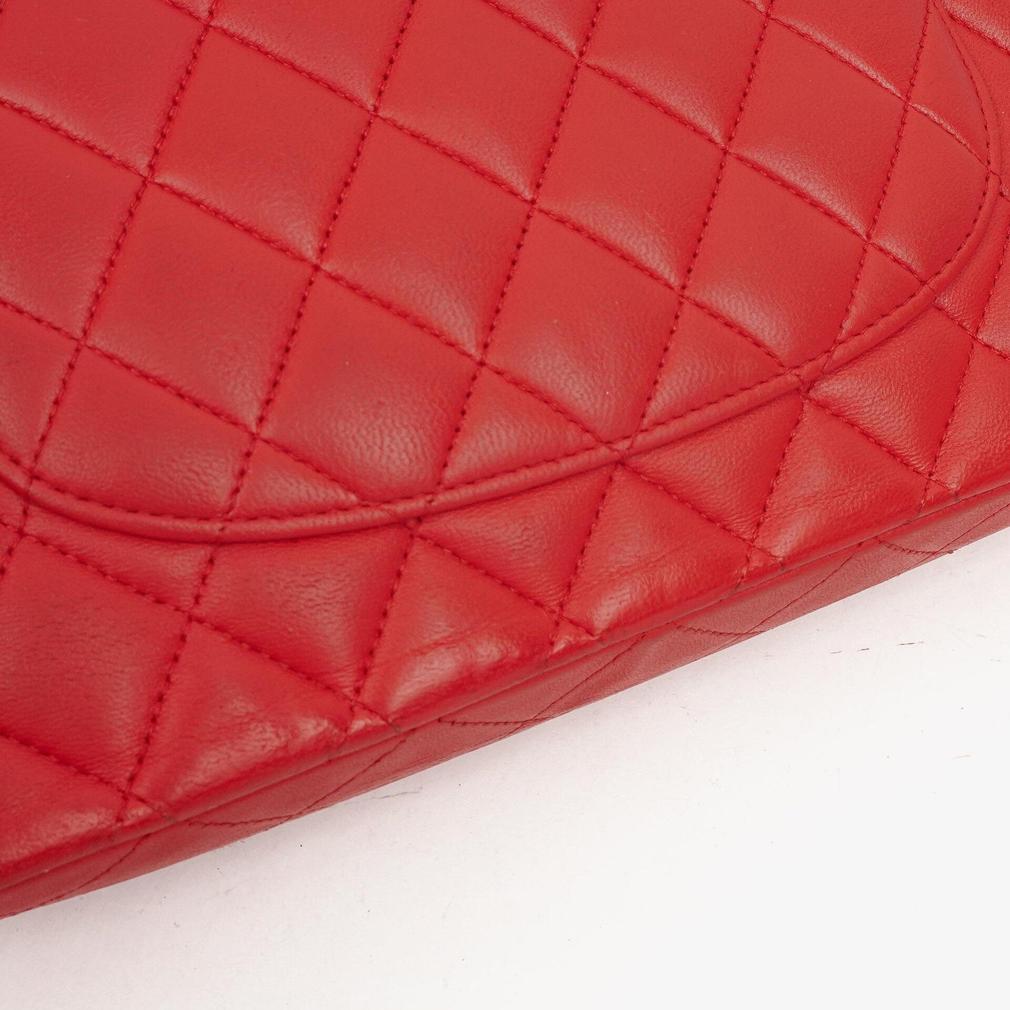 Chanel Medium Classic Red Quilted Leather Double Flap Bag With Gold-Tone Hardware
