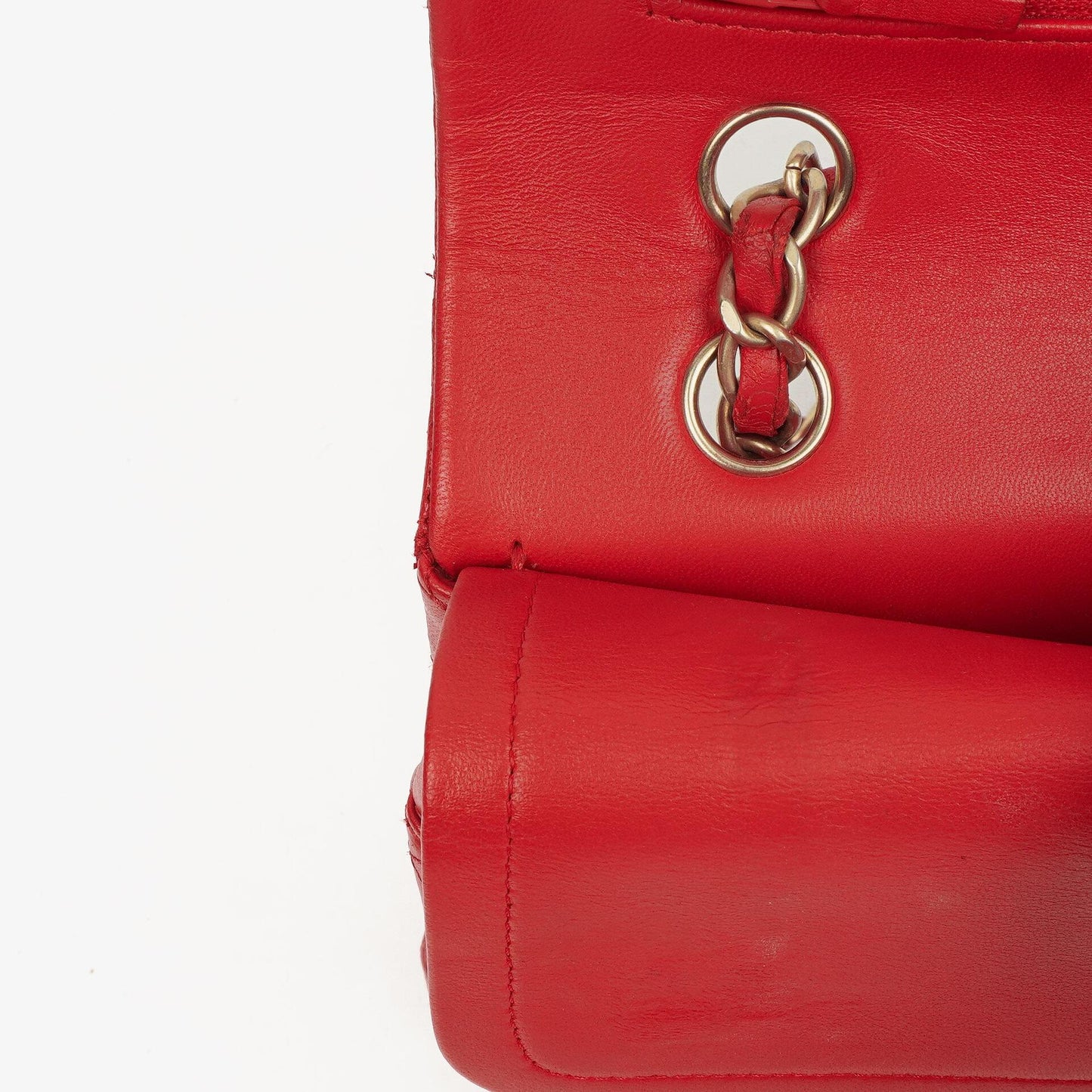 Chanel Medium Classic Red Quilted Leather Double Flap Bag With Gold-Tone Hardware