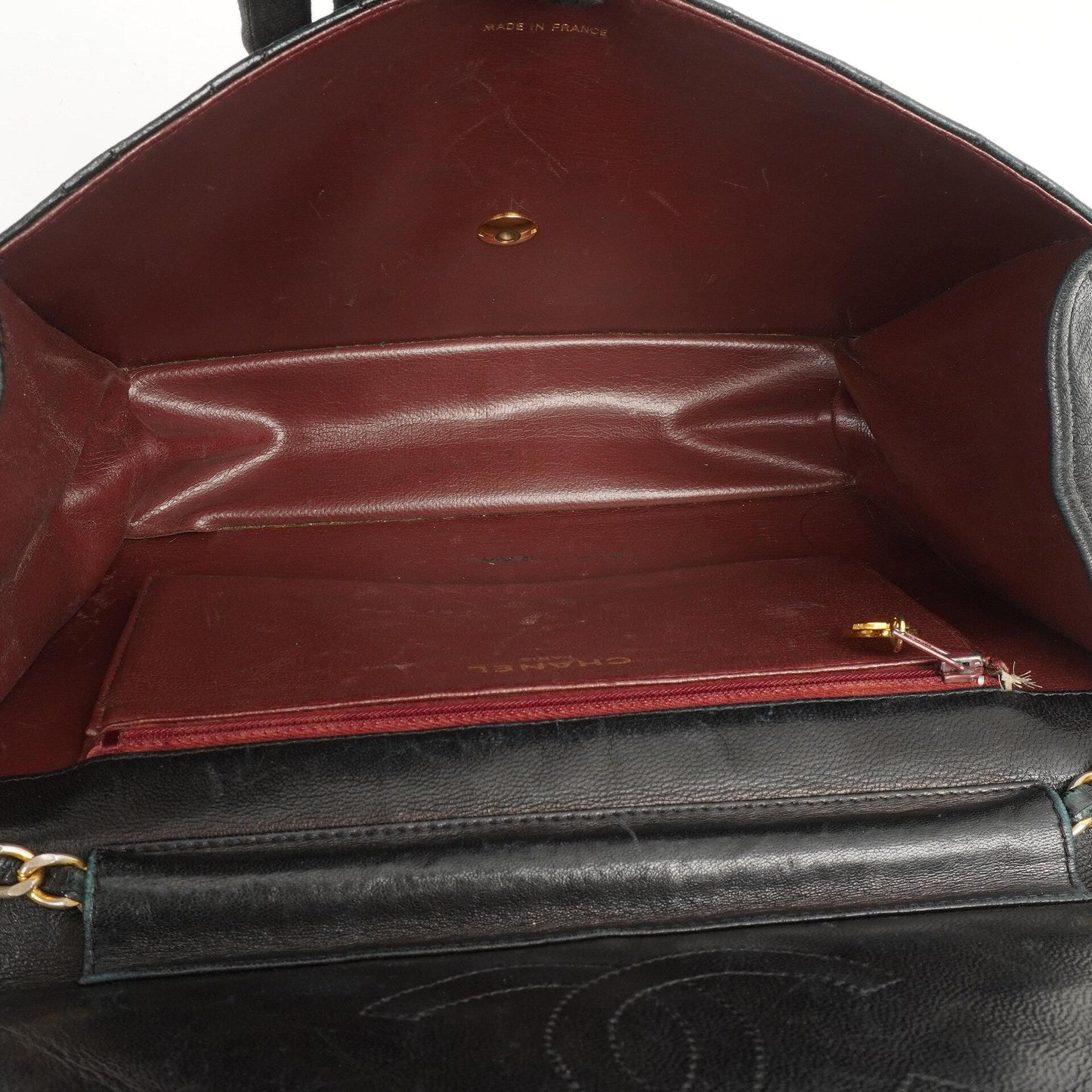 Chanel Medium Classic Single Flap Bag Black Quilted Lambskin 24K Gold-Plated Hardware