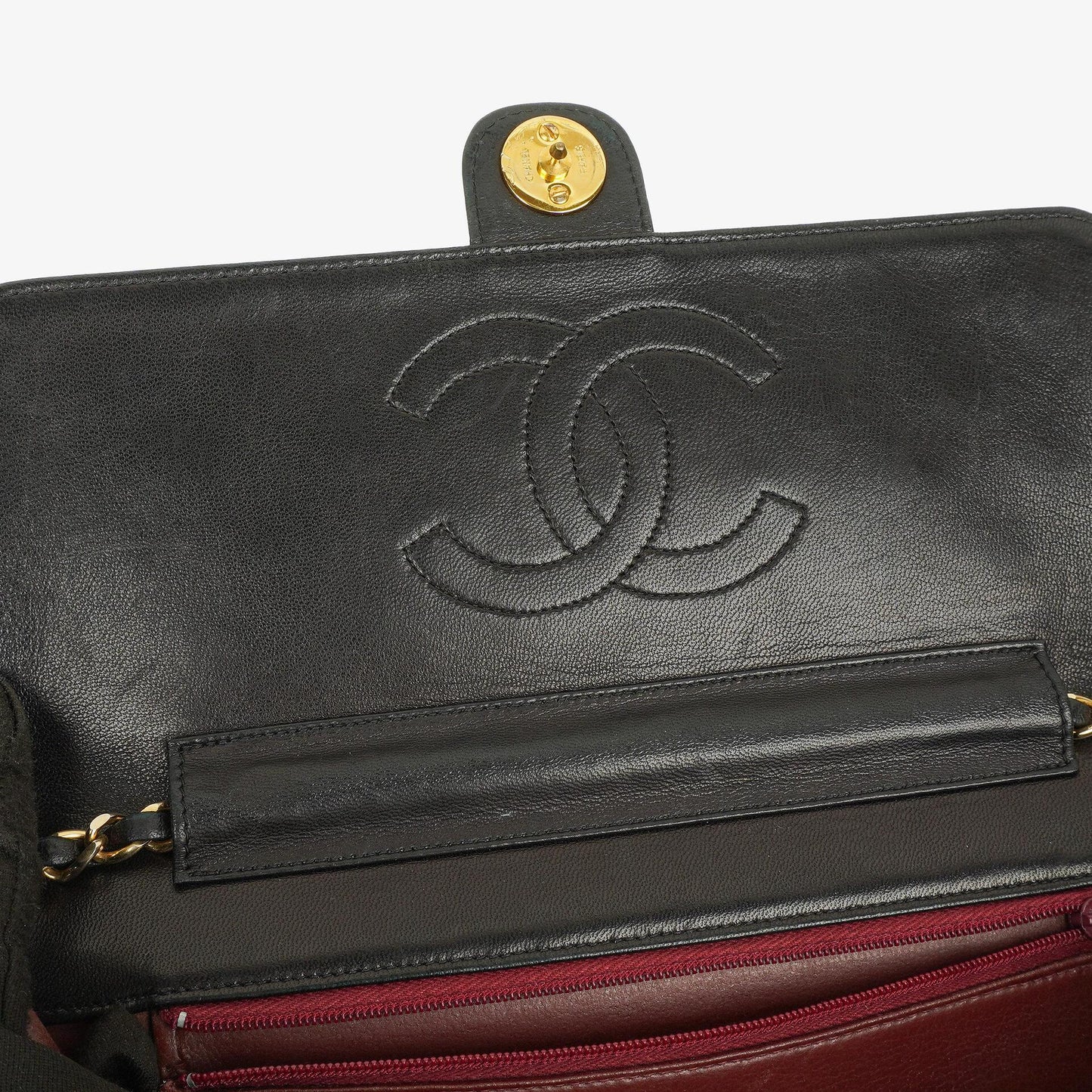 Chanel Medium Classic Single Flap Bag Black Quilted Lambskin With Gold-Toned Hardware