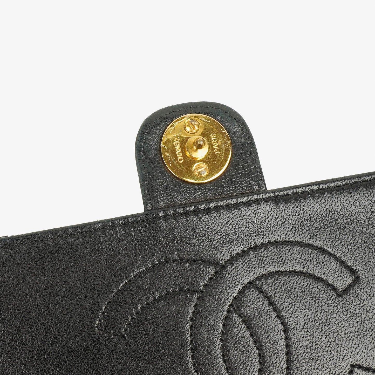 Chanel Medium Classic Single Flap Bag Black Quilted Lambskin With Gold-Toned Hardware