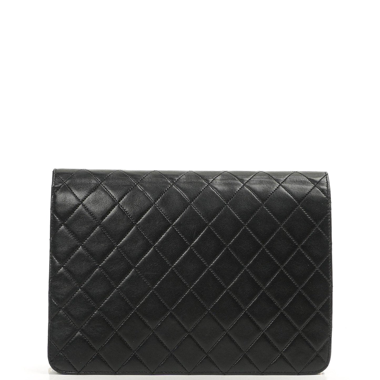 Chanel Medium Classic Single Flap Bag Dark Navy Quilted Lambskin Gold-Tone Hardware