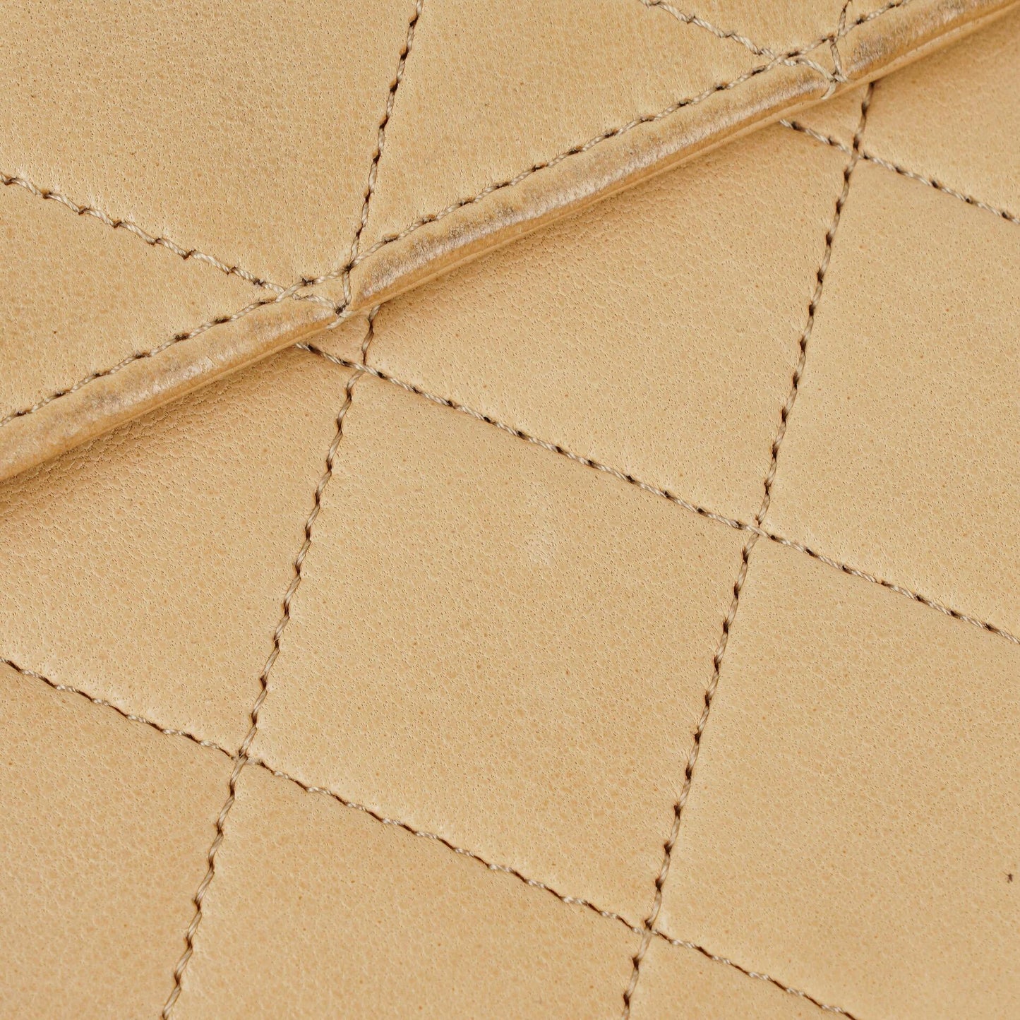 Chanel Medium Classic Single Flap Bag In Beige Quilted Lambskin With 24K Gold-Plated Hardware