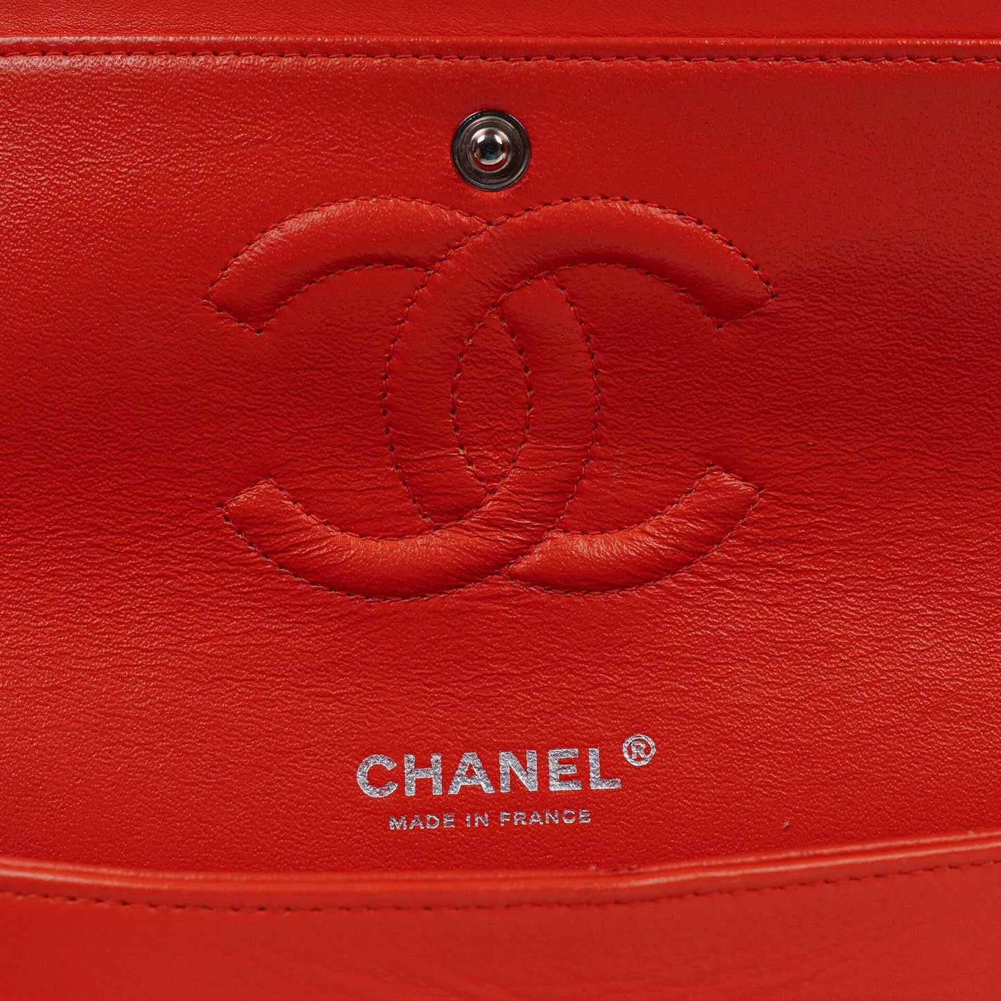 Chanel Classic Striped Patent Leather Medium Double Flap Bag, 2014