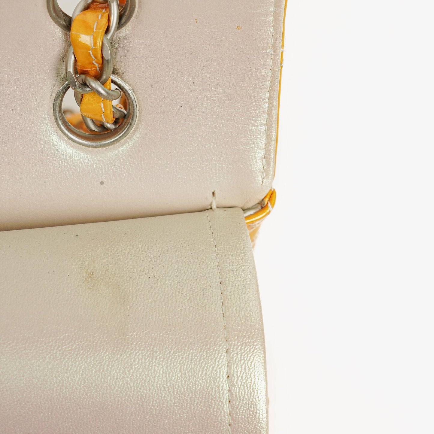 Chanel Medium Double Flap Bag Quilted Patent Leather With Silver-Tone Hardware