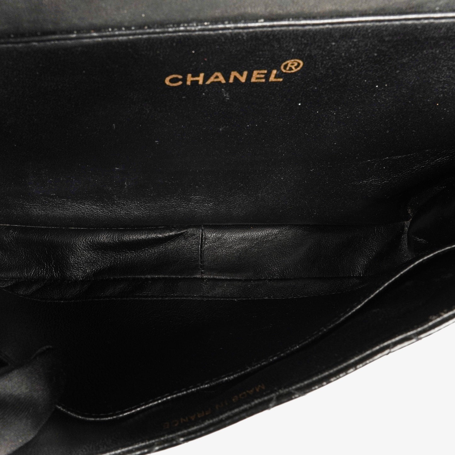 Chanel Medium Double Sided Flap Bag Black Quilted Patent Leather 24K Gold-Plated Hardware