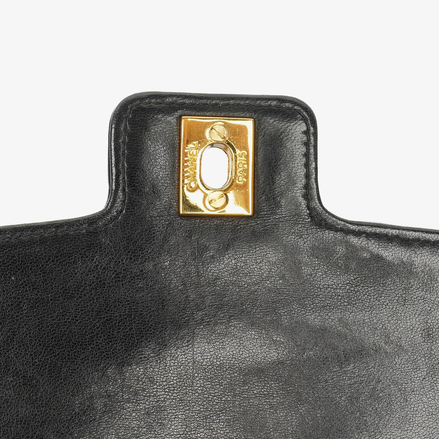 Chanel Medium Flap Bag Black Chevron Lambskin 24K Gold-Plated Hardware
