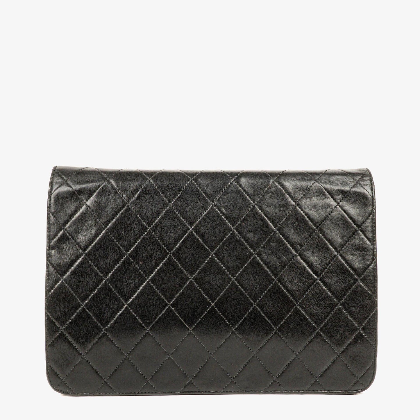 Chanel Medium Single Flap Bag Black Quilted Lambskin With Gold-Tone Hardware