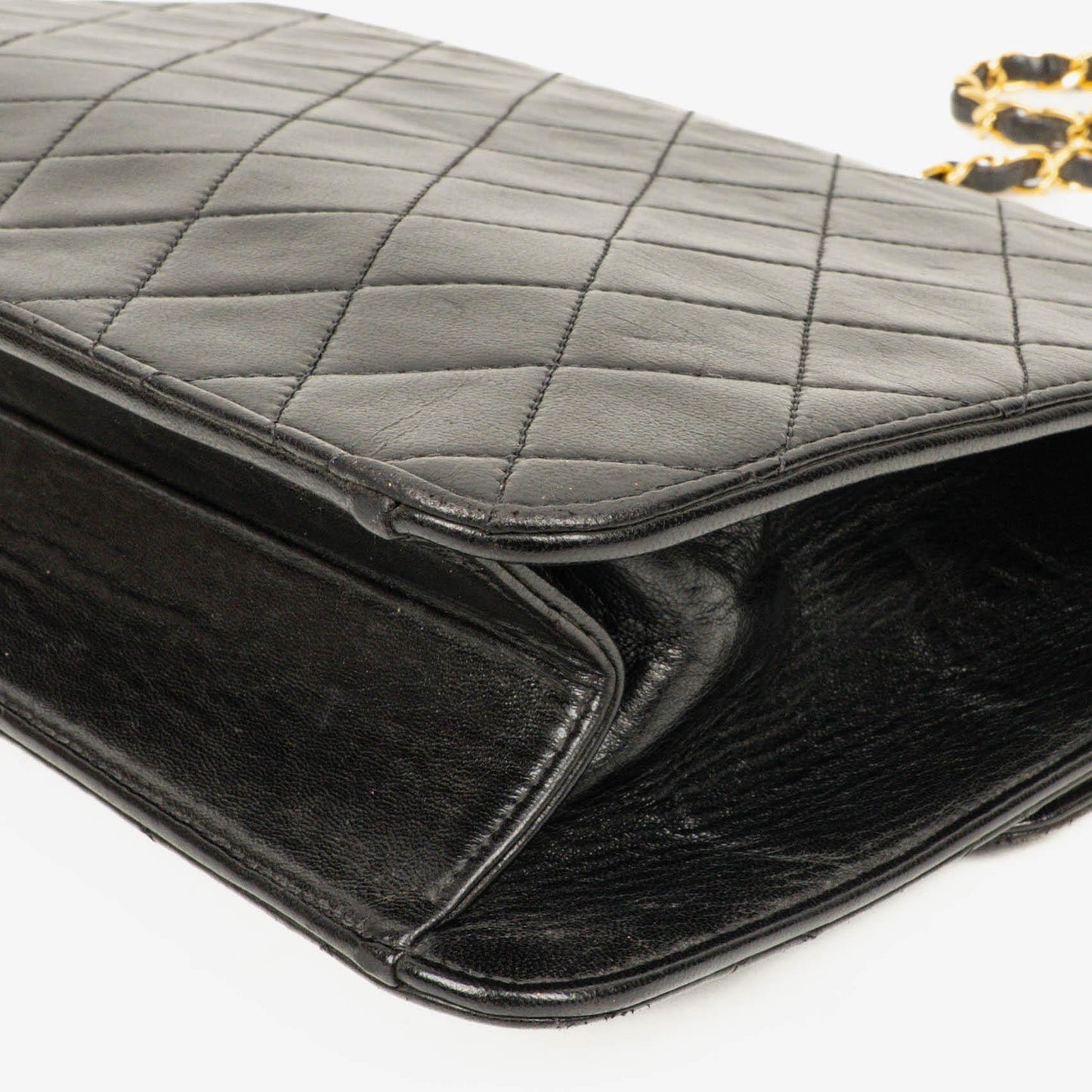 Chanel Medium Single Flap Bag Black Quilted Lambskin With Gold-Tone Hardware