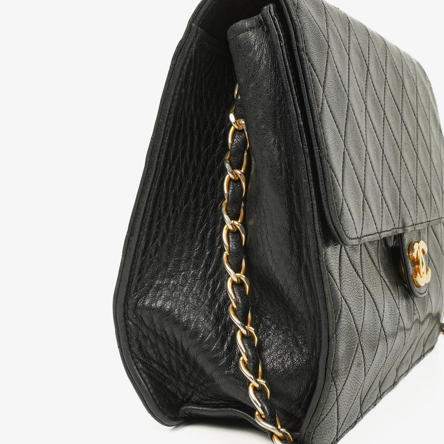 Chanel Meduim Classic Single Flap Bag Black Quilted Lambskin With 24K Gold-Plated Hardware