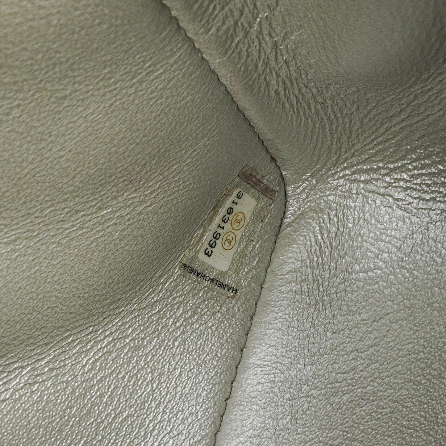 Chanel Mini Rectangular Single Flap Bag Metalic Silver Quilted Lambskin SIlver Tone Hardware