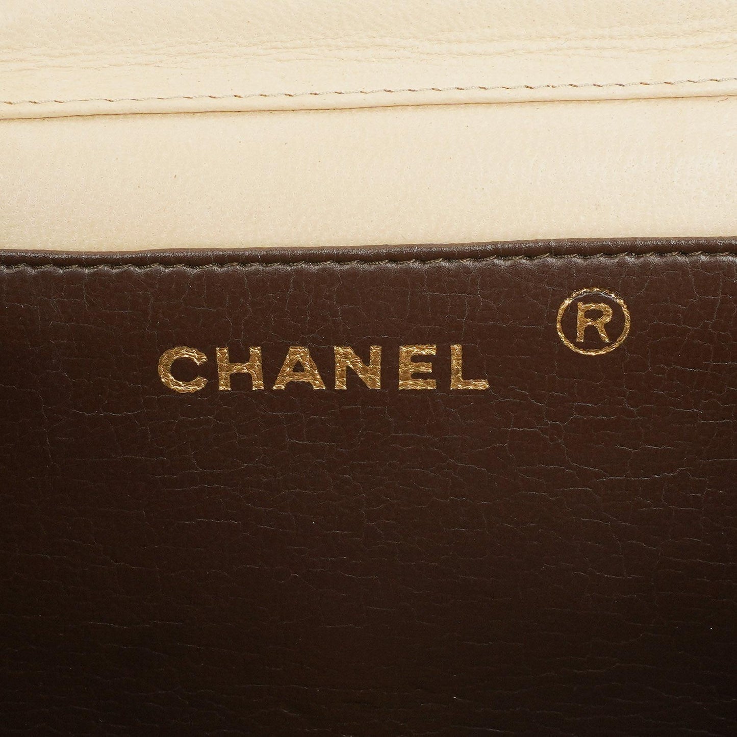 Chanel Mini Classic Beige Quilted Lambskin Full Flap Wallet On Chain WOC With 24K Gold-Plated Hardware