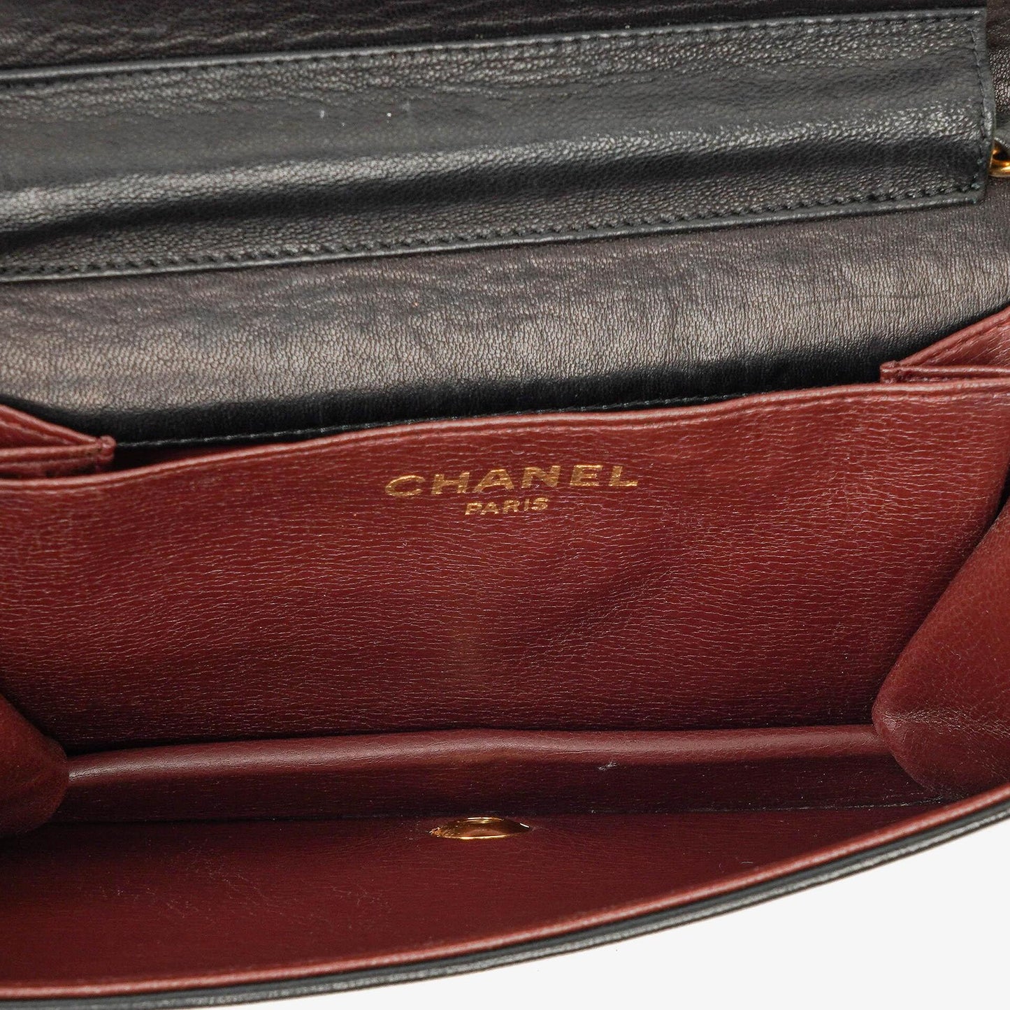 Chanel Mini Classic Black Quilted Lambskin Full Flap Wallet On Chain WOC With 24K Gold-Plated Hardware