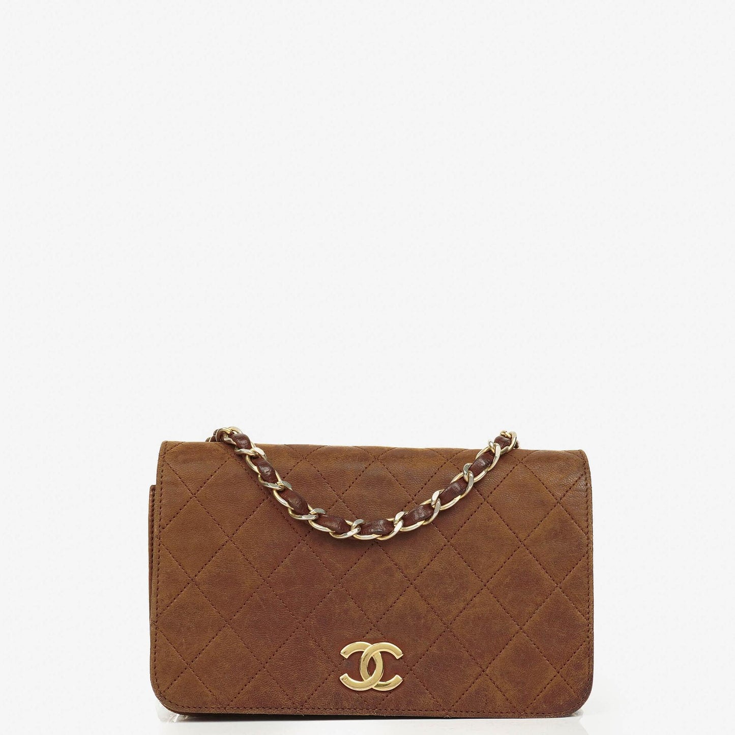 Chanel Mini Classic Quilted Lambskin Full Flap Wallet On Chain WOC With 24K Gold-Plated Hardware