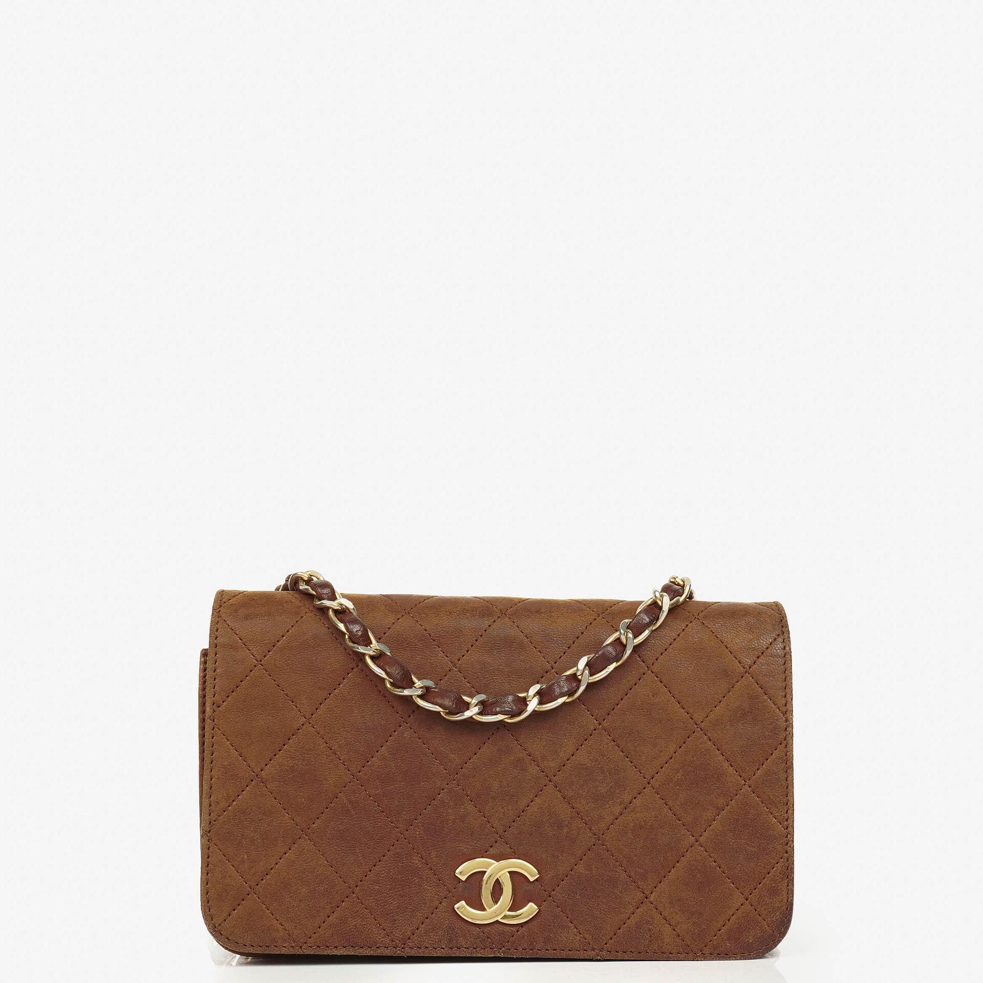 Chanel Mini Classic Quilted Lambskin Full Flap Wallet On Chain WOC With 24K Gold-Plated Hardware