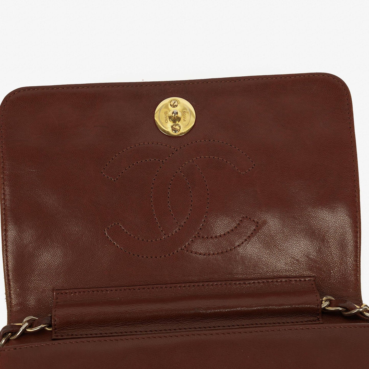 Chanel Mini Classic Quilted Lambskin Full Flap Wallet On Chain WOC With 24K Gold-Plated Hardware