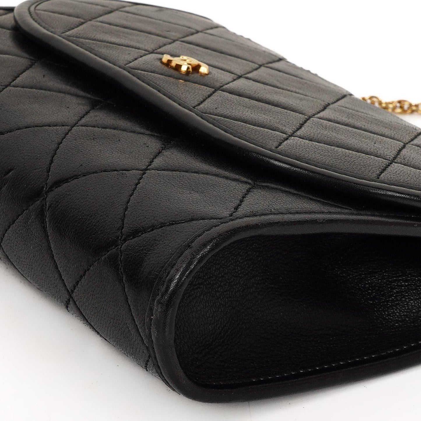 Chanel Mini Flap Bag Black Quilted Lambskin With 24K Gold-Plated Hardware