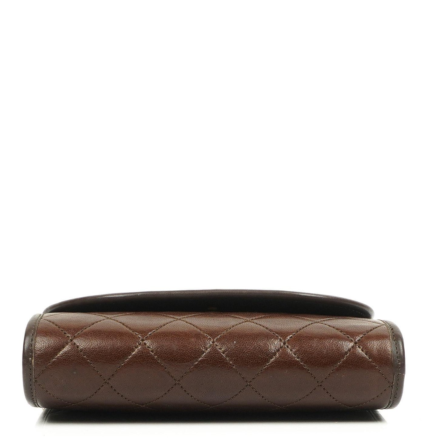 Chanel Mini Flap Bag Brown Quilted Lambskin With 24K Gold-Plated Hardware