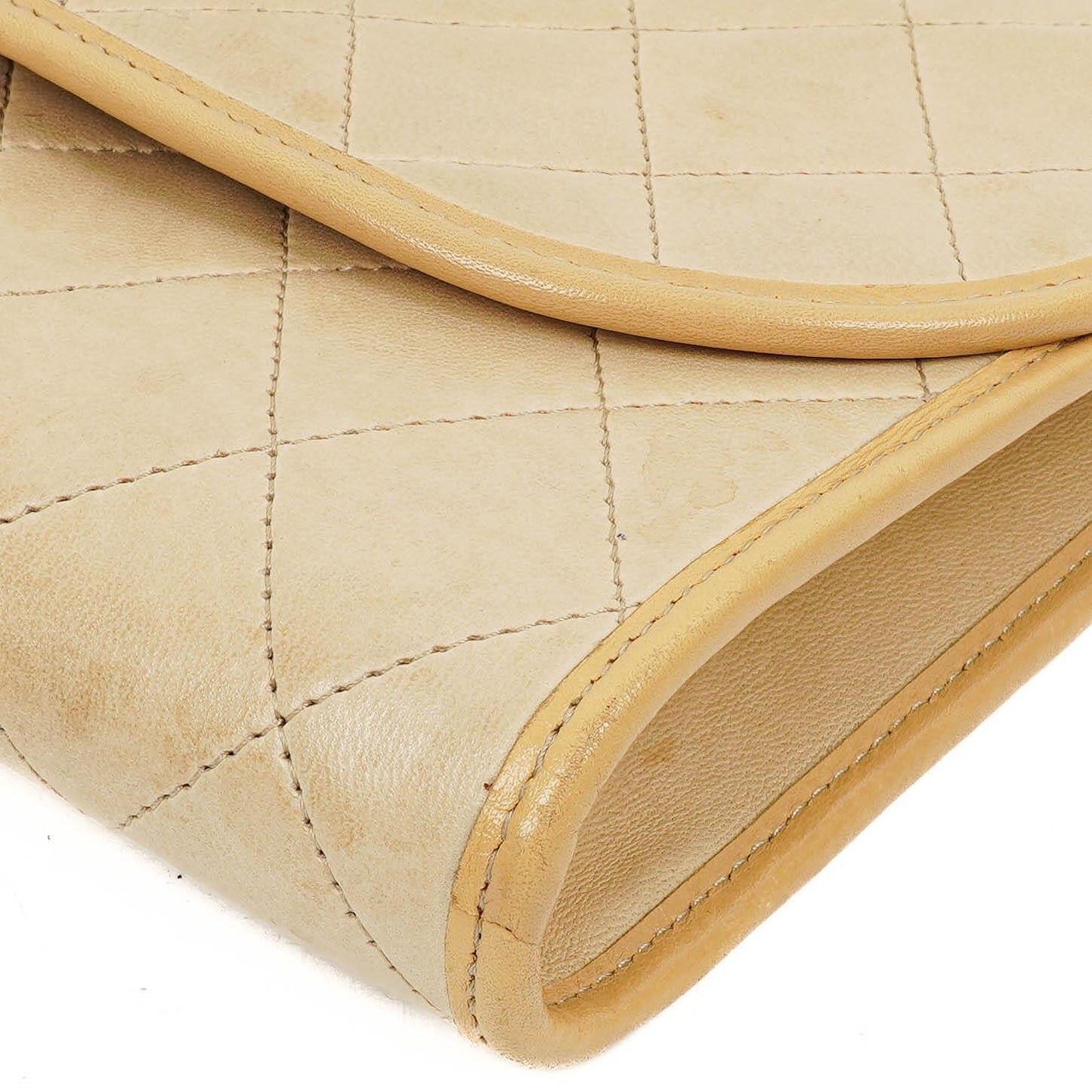 Chanel Mini Flap Bag in Beige Quilted Lambskin with 24k Gold Plated Hardware