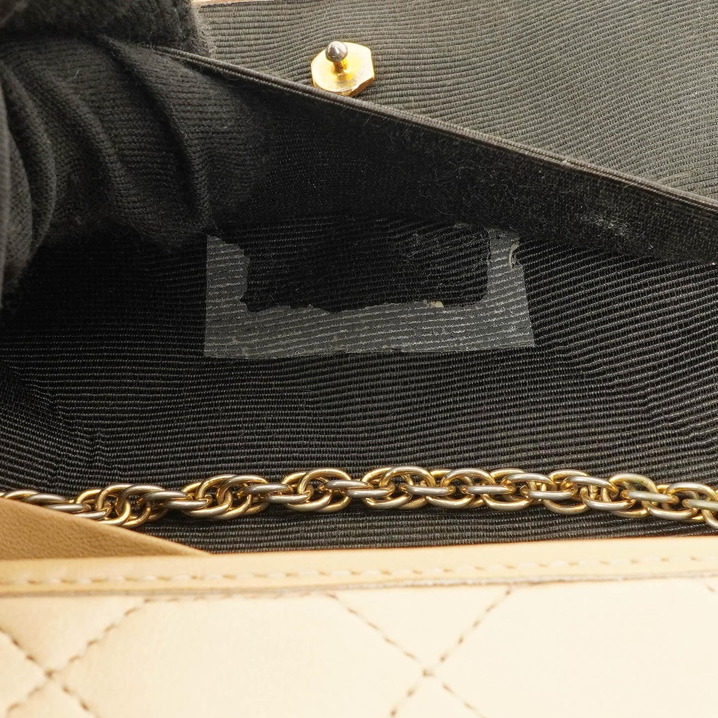 Chanel Mini Flap Bag in Beige Quilted Lambskin with 24k Gold Plated Hardware