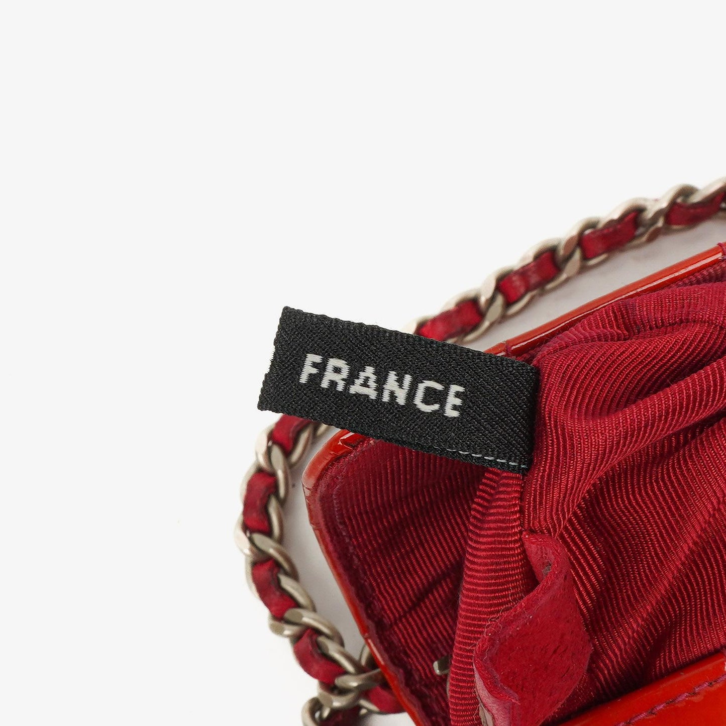 Chanel Mini Quilted Patent Leather East West Chocolate Bar Bag