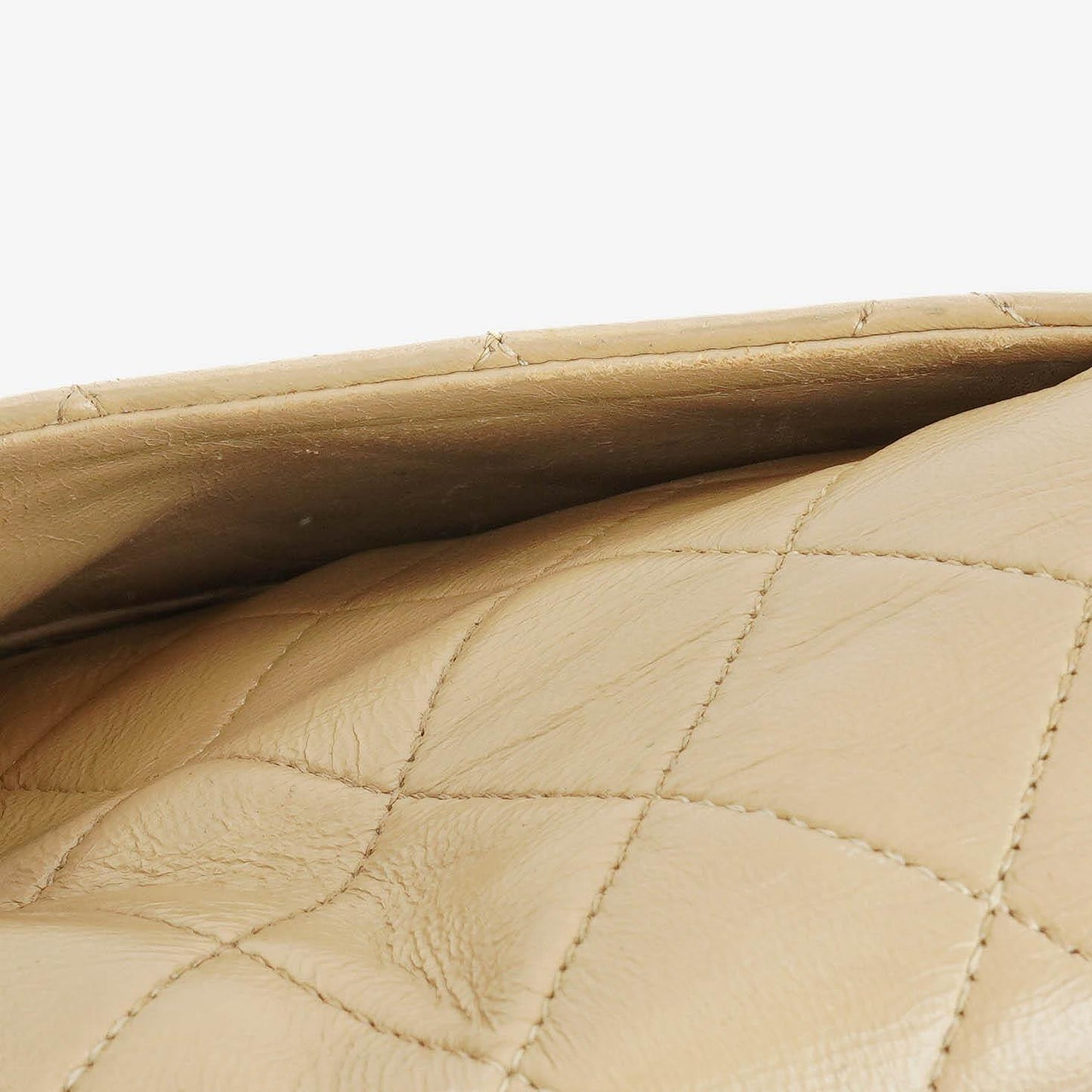 Chanel Mini Quilted Square Leather Beige Flap Bag With 24K Gold-Plated Hardware
