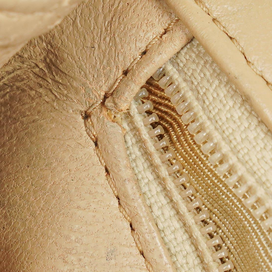 Chanel Mini Quilted Square Leather Beige Flap Bag With 24K Gold-Plated Hardware