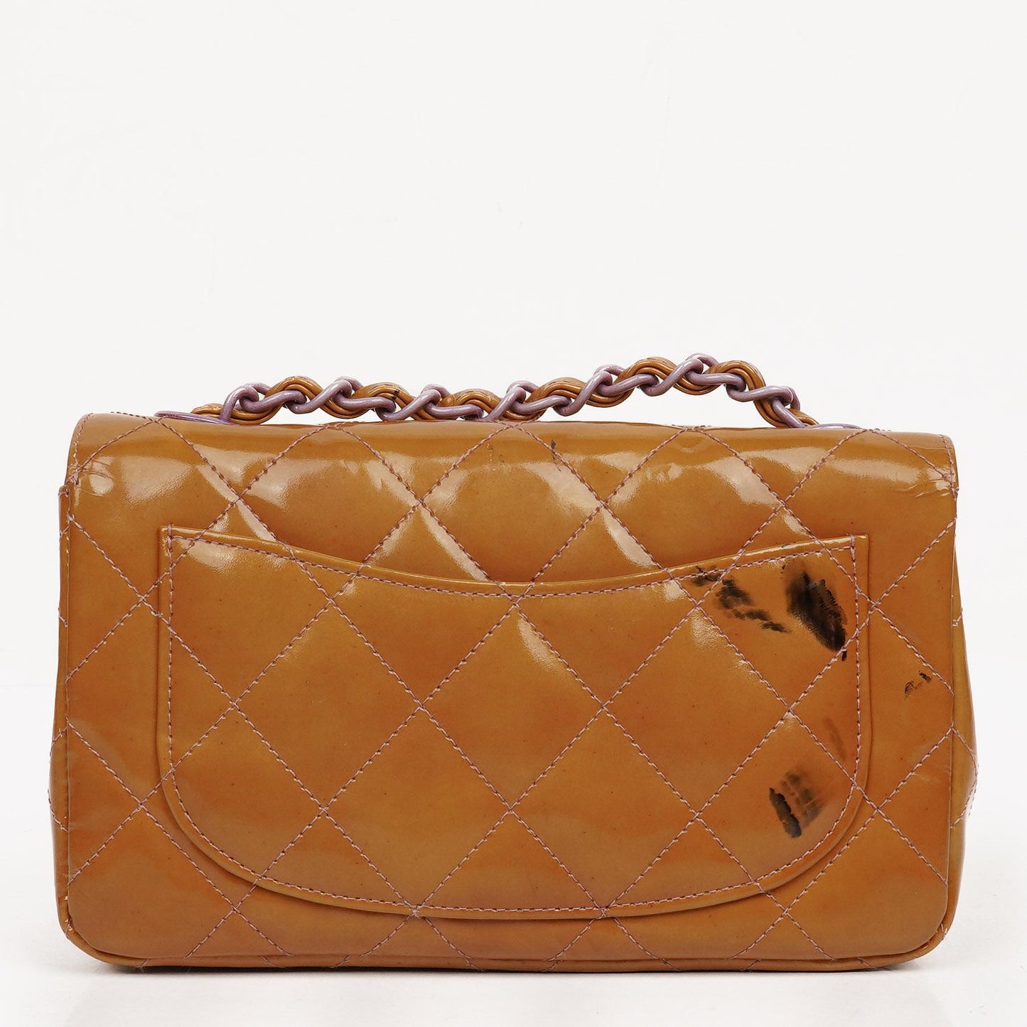 Chanel Mini Rectangular Flap Bag In Quilted Patent Leather