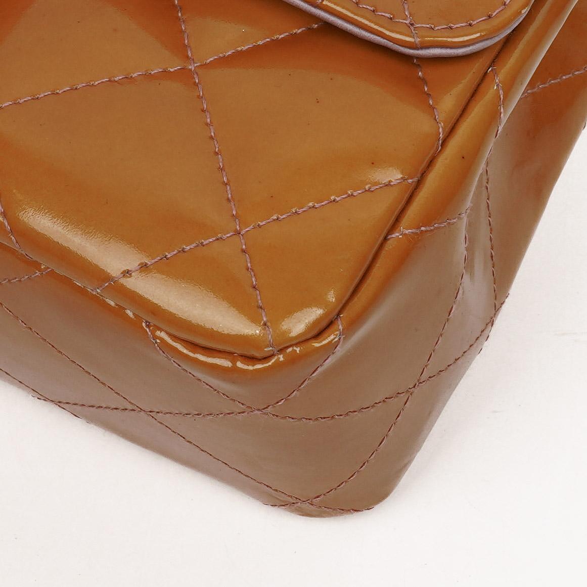 Chanel Mini Rectangular Flap Bag In Quilted Patent Leather