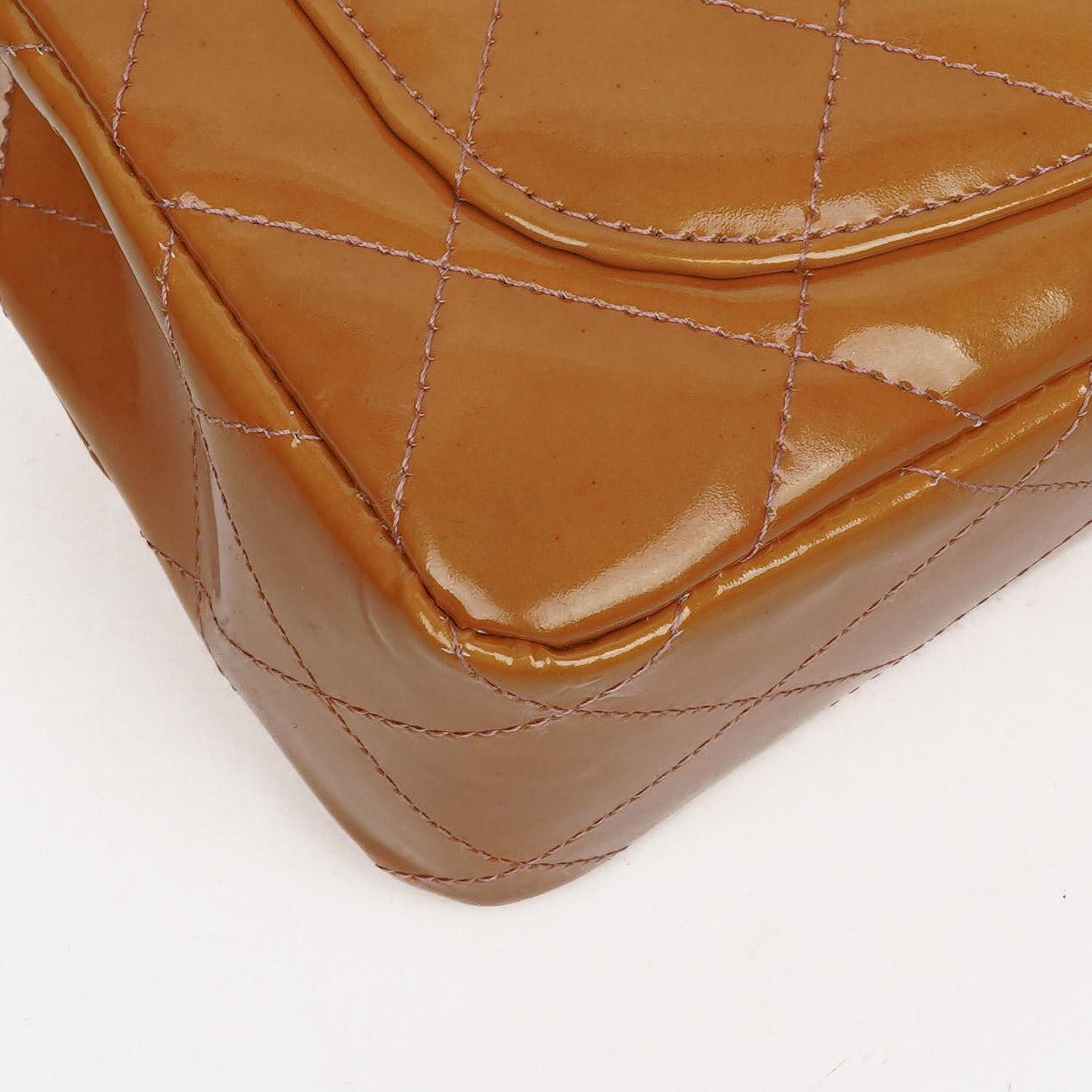 Chanel Mini Rectangular Flap Bag In Quilted Patent Leather