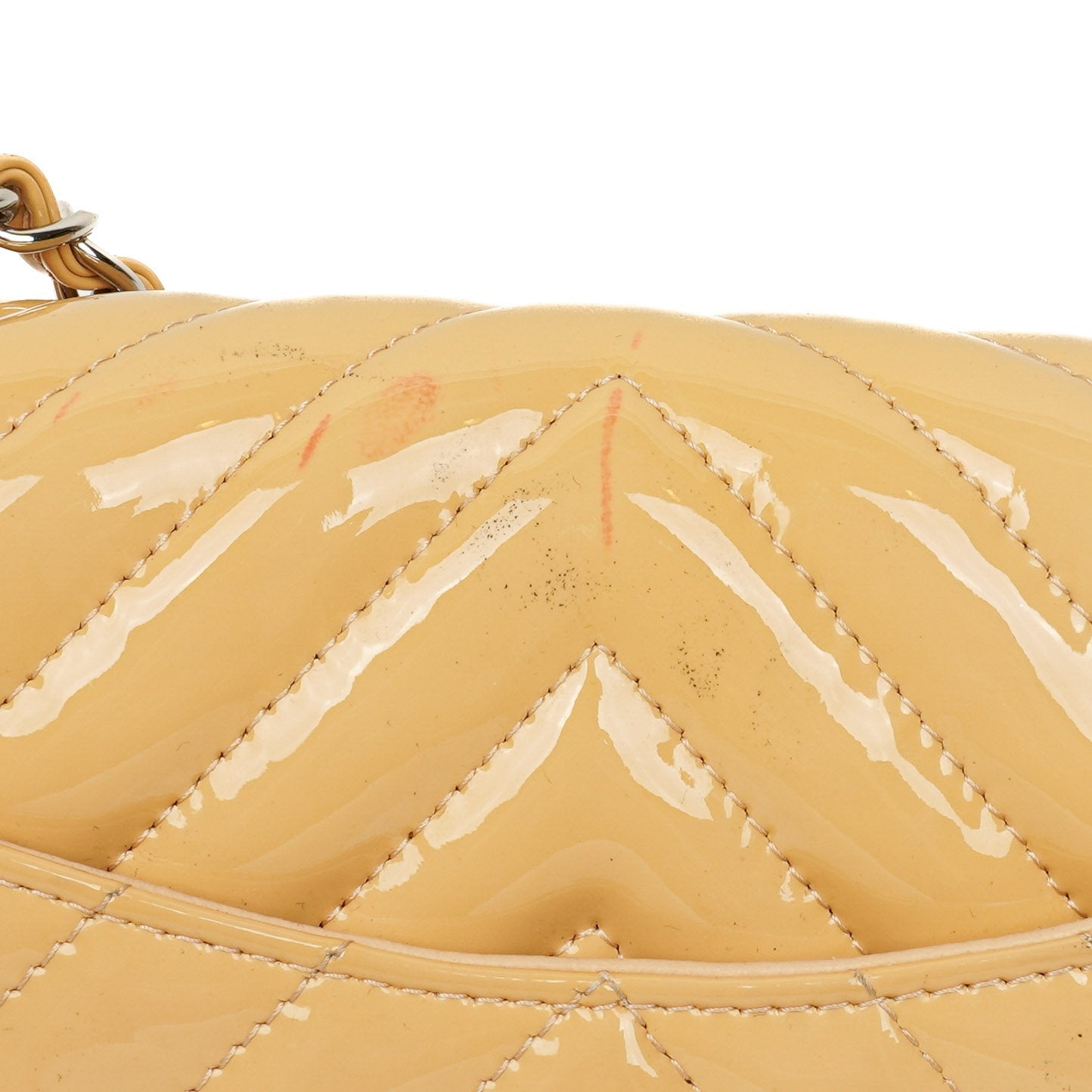 Chanel Mini Rectangular Patent Leather Chevron Single Flap Bag With Silver-Tone Hardware