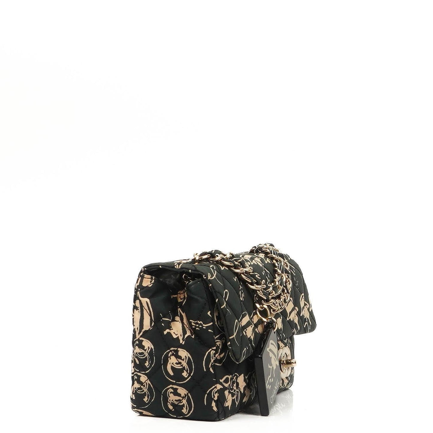 Chanel Mini Rectangular Printed Cambon Single Flap Bag With 24K Gold Plated Hardware