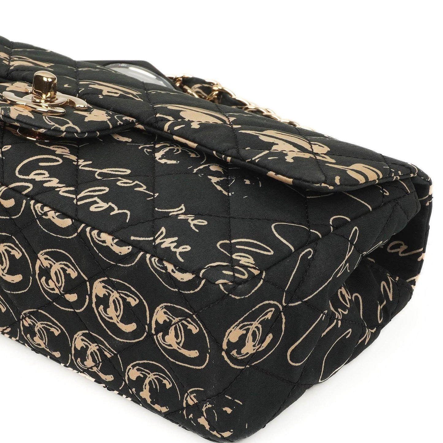 Chanel Mini Rectangular Printed Cambon Single Flap Bag With 24K Gold Plated Hardware