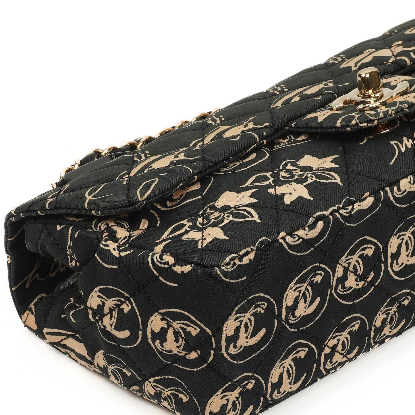 Chanel Mini Rectangular Printed Cambon Single Flap Bag With 24K Gold Plated Hardware