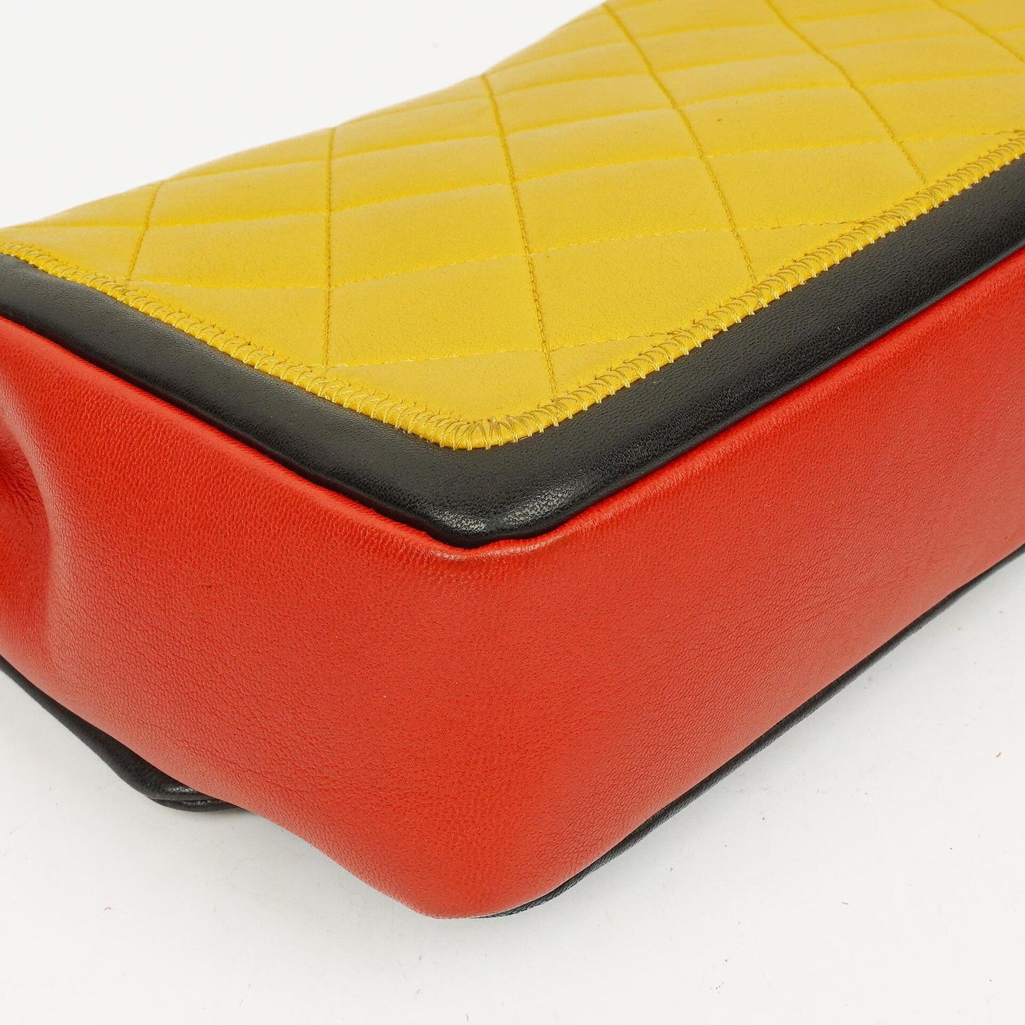 Chanel Multicolor Lambskin Tri-Color Medium Graphic Flap Bag