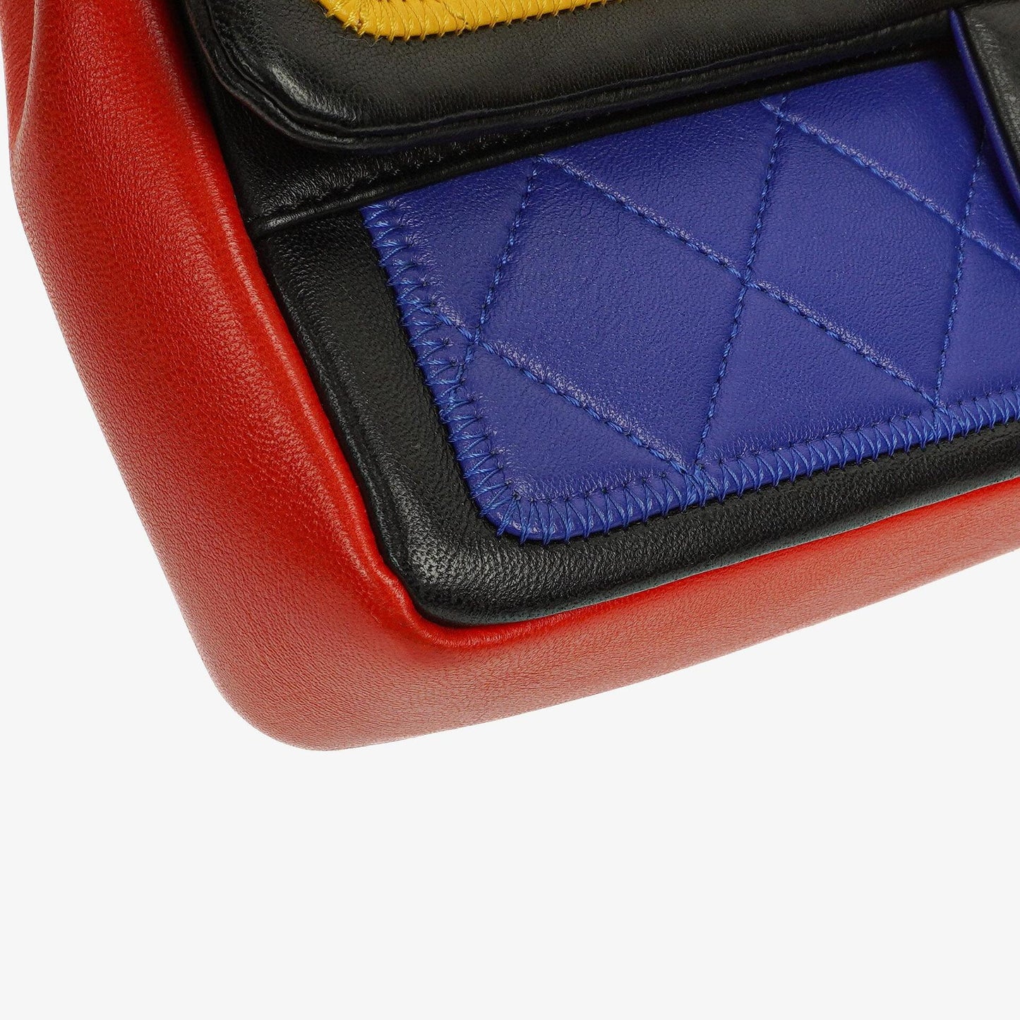 Chanel Multicolor Lambskin Tri-Color Medium Graphic Flap Bag