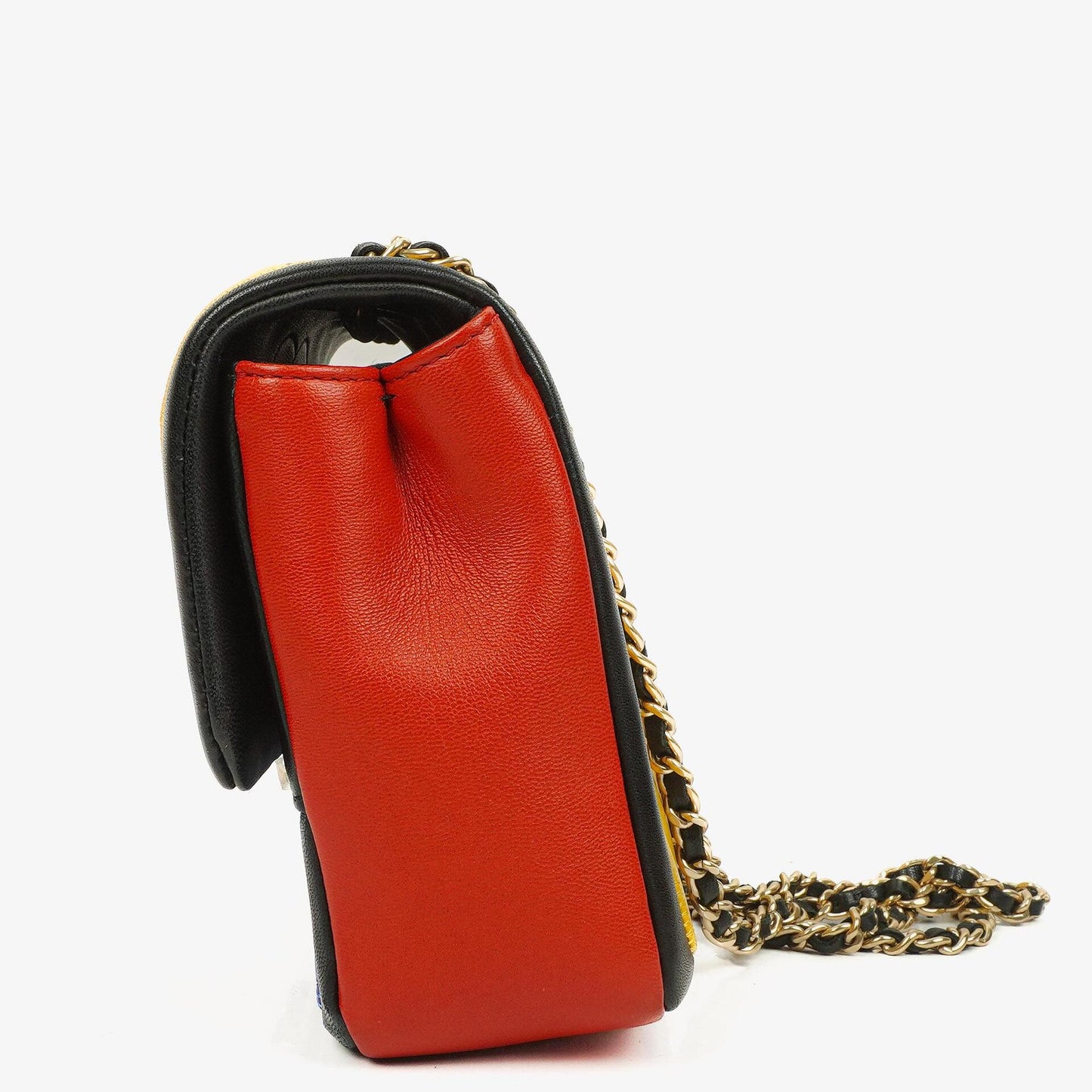 Chanel Multicolor Lambskin Tri-Color Medium Graphic Flap Bag