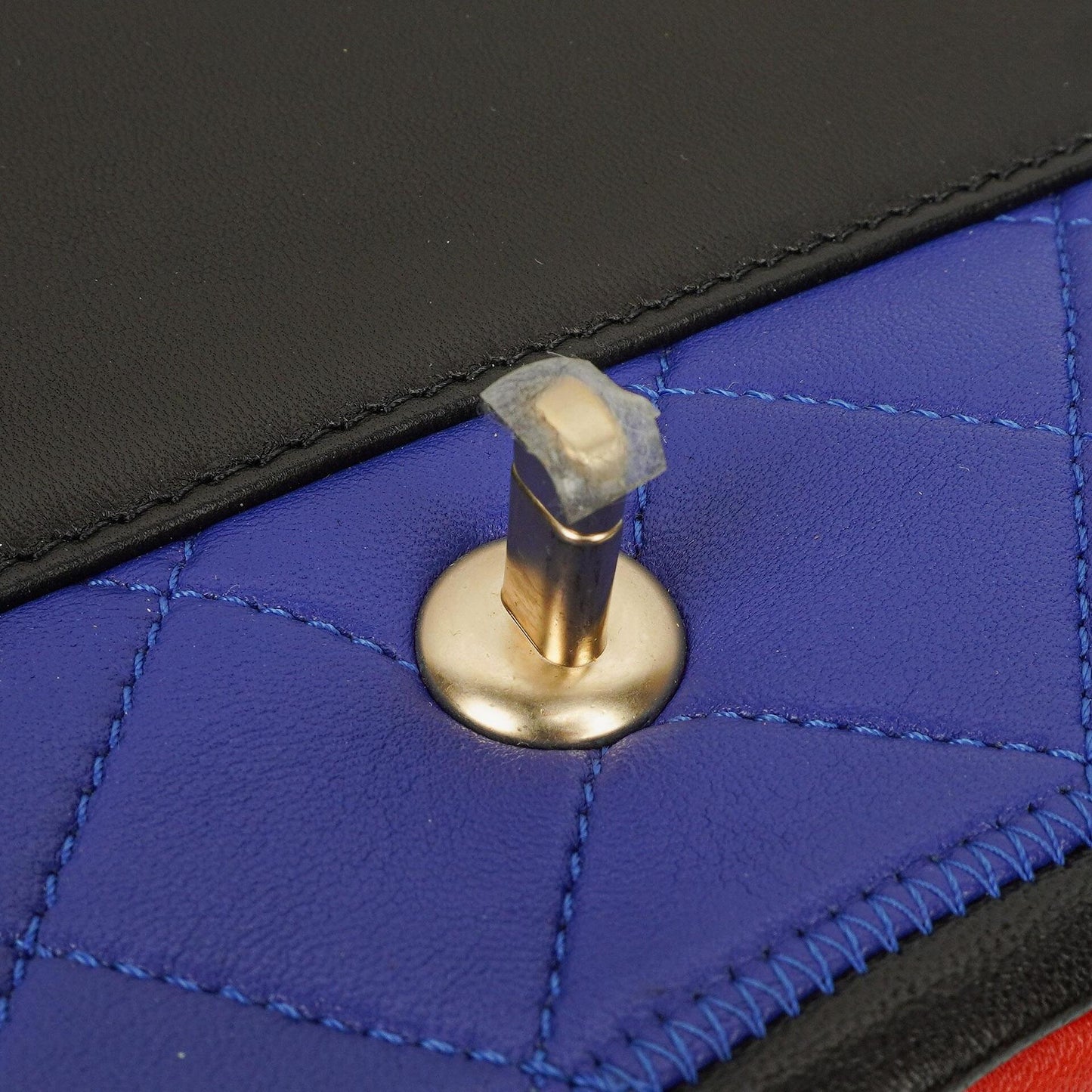 Chanel Multicolor Lambskin Tri-Color Medium Graphic Flap Bag