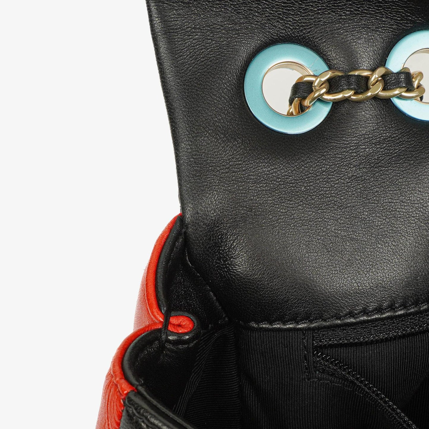 Chanel Multicolor Lambskin Tri-Color Medium Graphic Flap Bag