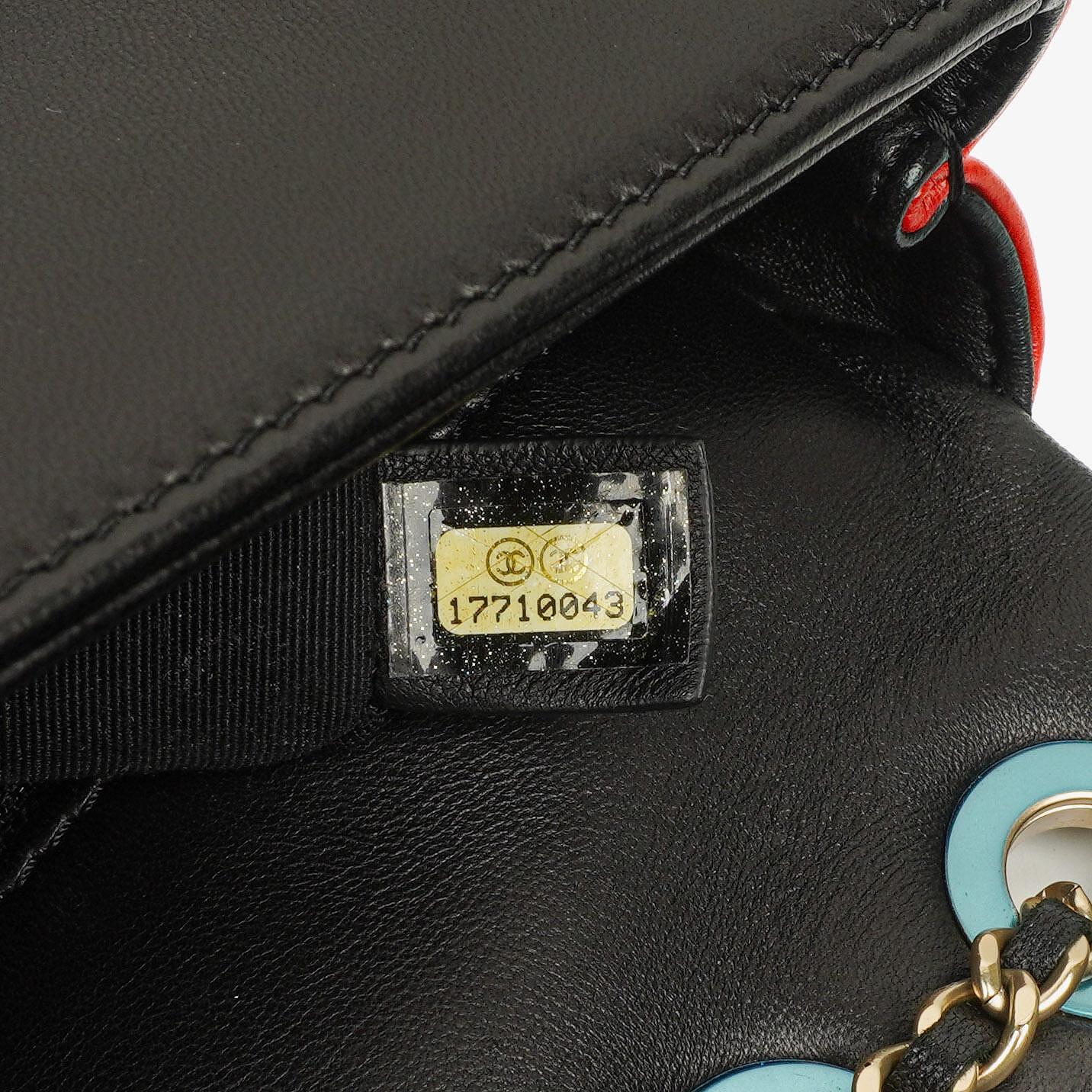 Chanel Multicolor Lambskin Tri-Color Medium Graphic Flap Bag