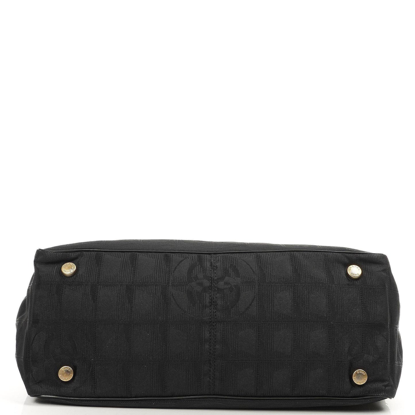 Chanel New Travel Line PM Tote Bag Black Nylon