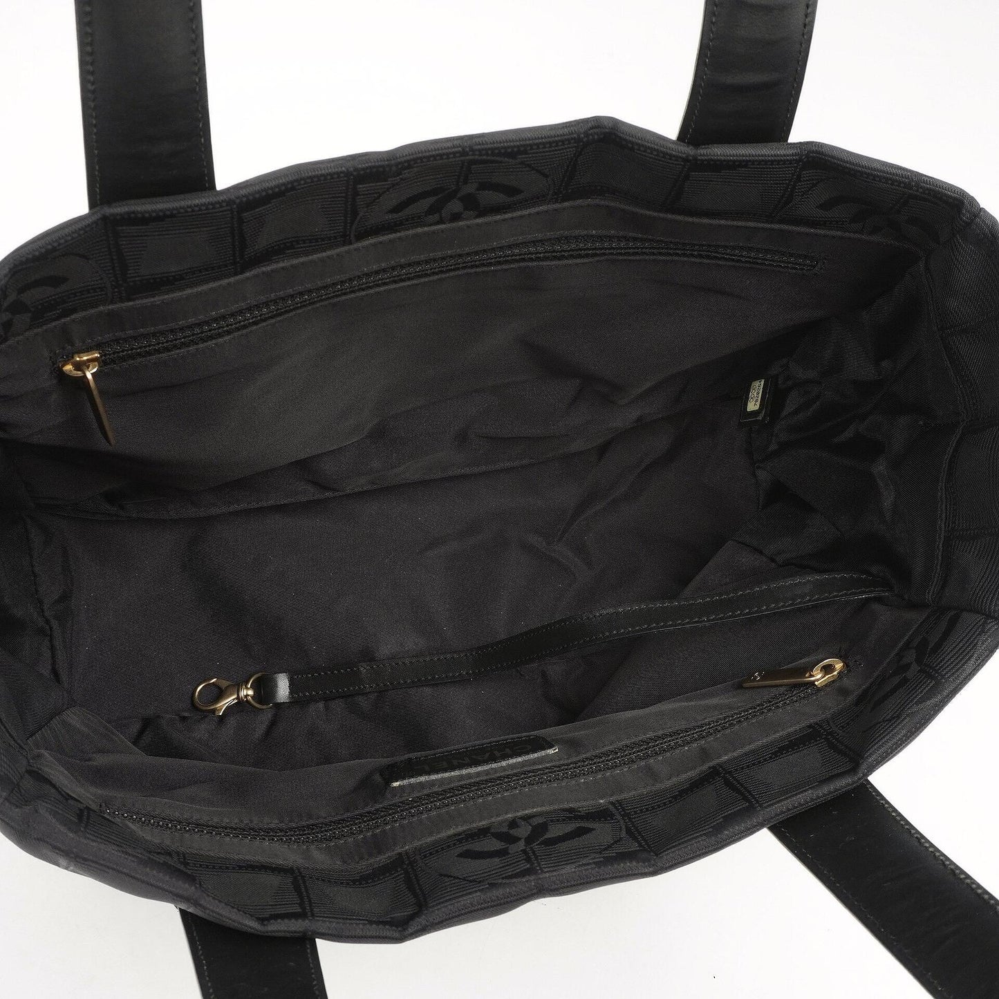 Chanel New Travel Line PM Tote Bag Black Nylon