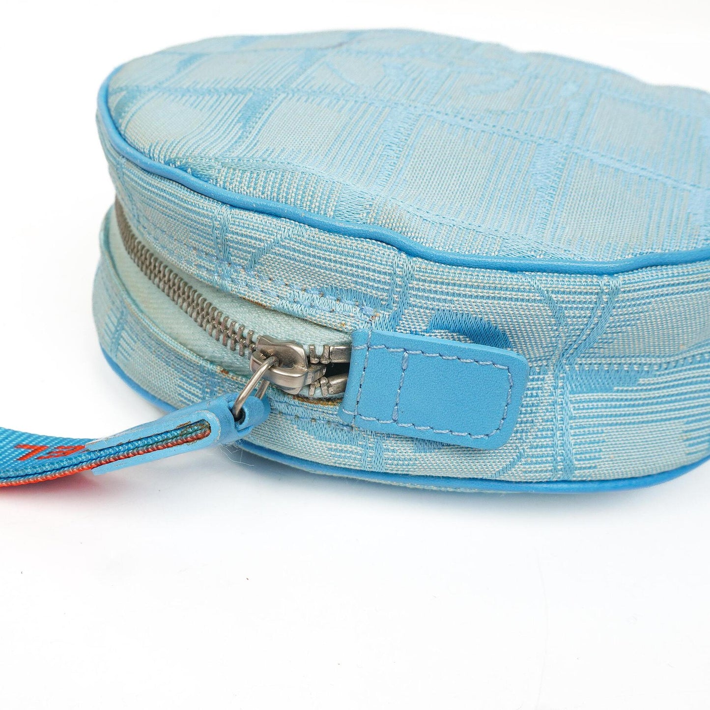 Chanel Nylon Travel Round Blue Pouch, 2002-2003